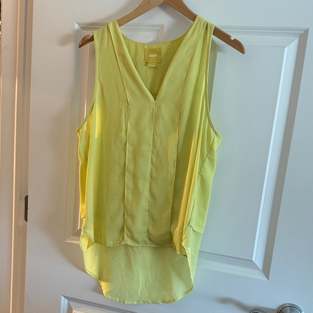 Maeve Yellow sleeveless blouse Top